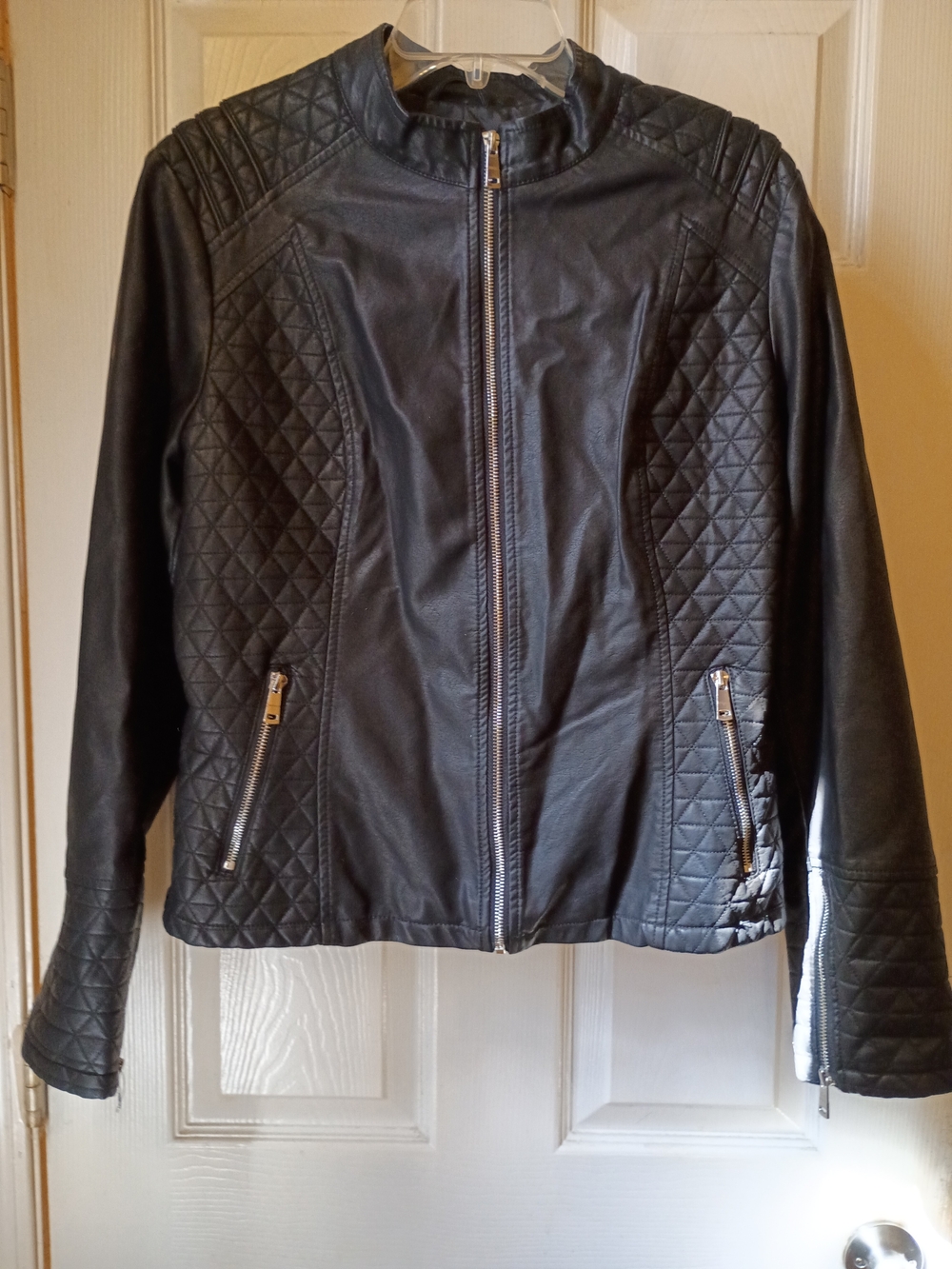 Women's Vegan Faux Leather Jacket-- sz XL, by LA Coalition